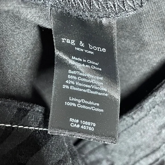 NEW Rag & Bone Jeans Womens 28 black zebra animal nina skinny - Picture 6 of 10